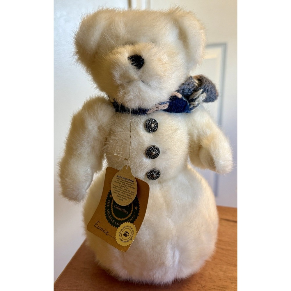 Boyds Bears Eunice P. Snowberry Bear Snowman 12" Plush Soft Toy Stuffed Animal‎